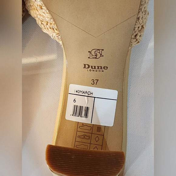 Dune London March Stylish Tan Mules Size 7 - Picture 12 of 13
